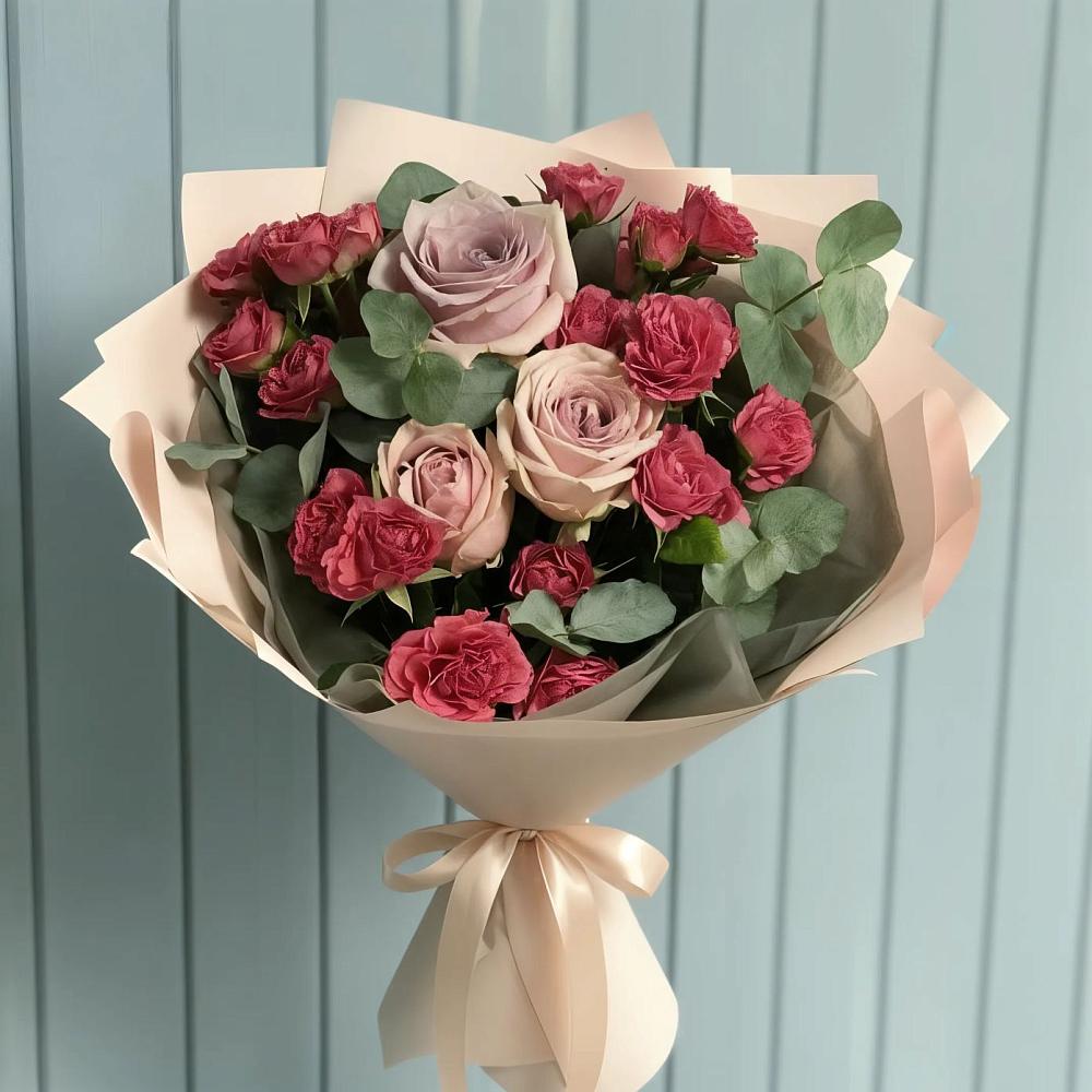 Букет цветов из: Гвоздики и Розы в Пойковском