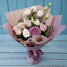 Букет цветов из:  Розы и Лизиантусы в Пойковском