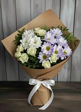 Букет цветов из:  Хризантемы и Розы #REPLACE_PRED# Пойковском