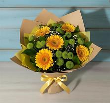 Букет цветов из:  Герберы и Хризантемы #REPLACE_PRED# Пойковском