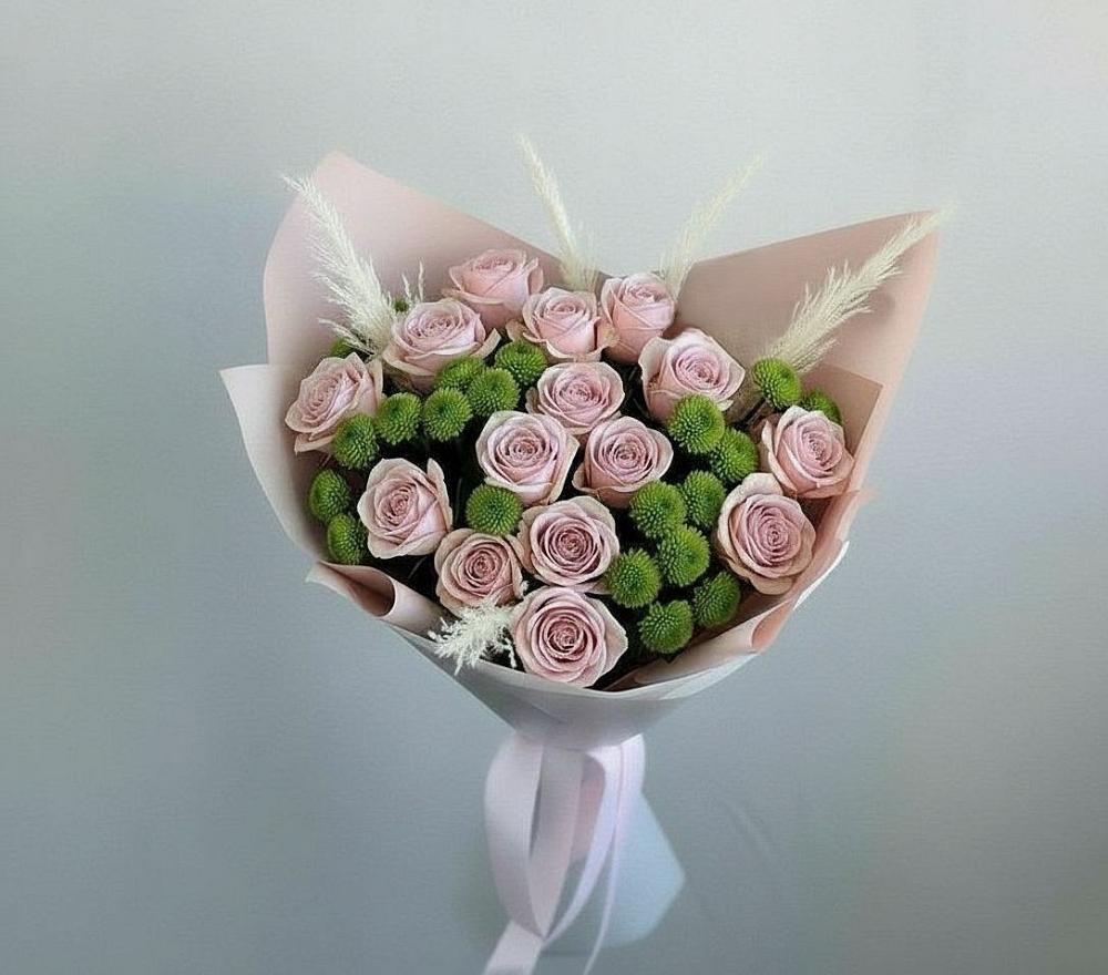 Букет цветов из: Розы и Хризантемы в Пойковском