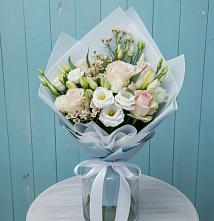 Букет цветов из:  Розы и Лизиантусы #REPLACE_PRED# Пойковском